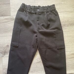 Paper bag style dress pants